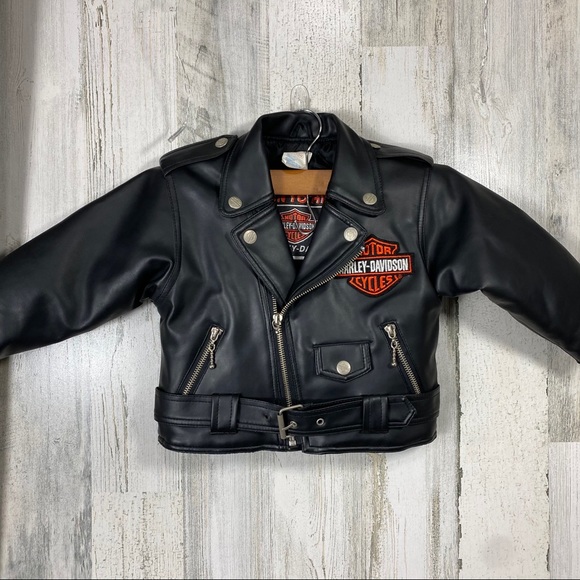 Harley-Davidson Other - Baby Harley Pleather Moto Jacket 24 M
